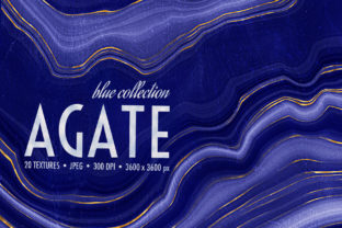 Blue Gold Agate Geode Textures: A Collection of Opulent Design Inspirations