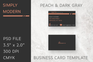 Modern Peach Gray Business Card Template