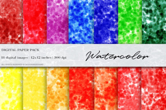 Watercolor Ink Digital Papers