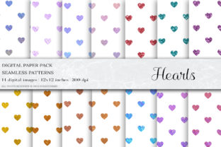 White Heart Seamless Patterns 1: A Versatile Digital Paper Set for Creative Projects
